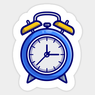 Alarm Clock Cartoon Illustration Sticker